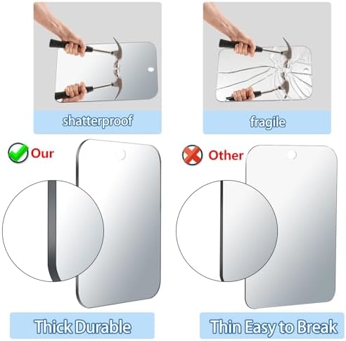 Anti-Fog Shatterproof Portable Mirror