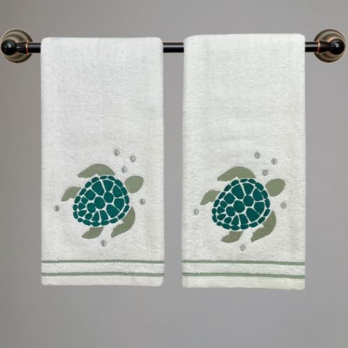 Serafina Home Coastal Hand Towels 2-Piece Set Nautical Design