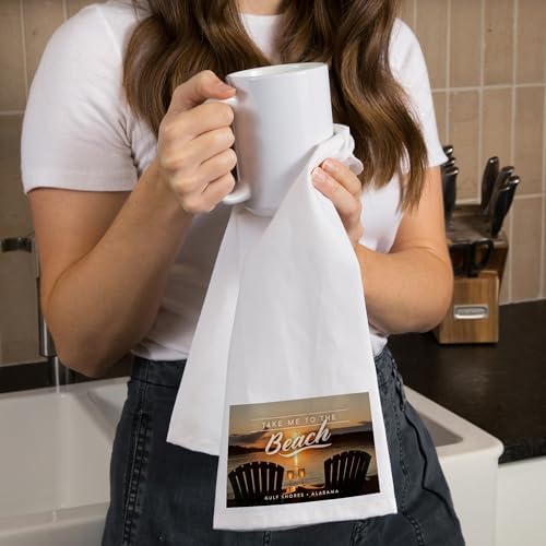 Lantern Press - Sunset View Alabama Beach Towel