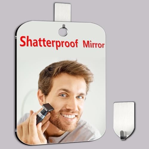 JKNEIWA - 8x6 Medium Fogless Showers Small Mirrors for Travel Camping