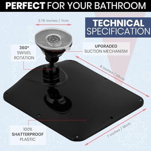 Fogless Shower Mirror with Suction Cup