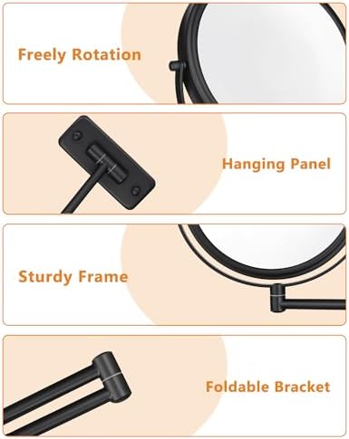Premium 360 Swivel Makeup Mirror - Double Sided Magnifying Mirror