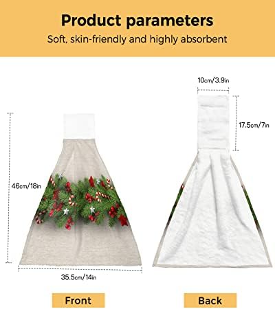 High-Quality Christmas Kitchen Towels with Festive Holly Candy Christmas Tree Design