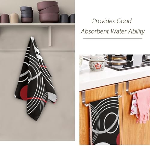 Geometric Retro Hand Towels Set