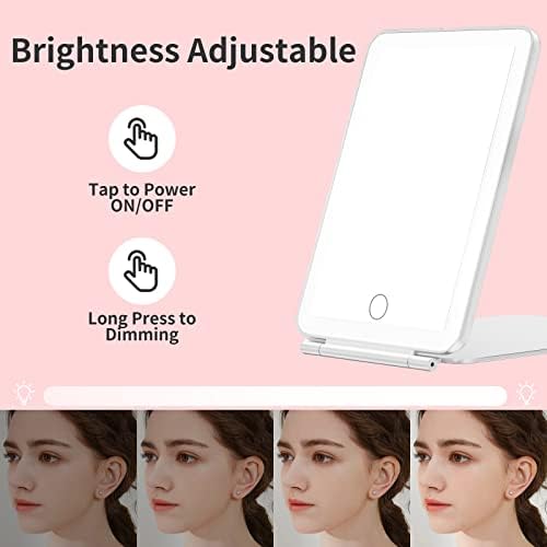 Charming 10X Magnifying Vanity Mirror with Rechargeable Lights for Women