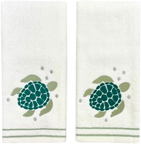 Serafina Home Coastal Hand Towels 2-Piece Set Nautical Design