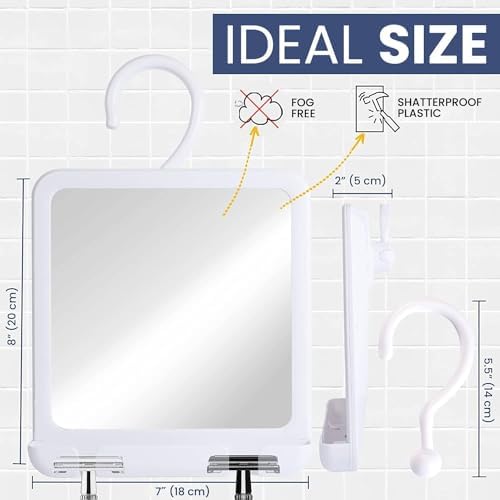 MIRRORVANAdual anti-fog shower mirror