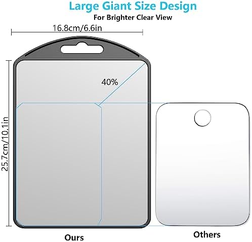 APHUIME Deluxe Large Fogless Shower Mirror with Razor Holder Hook
