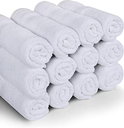 12-Piece Premium Washcloth Set 100 Cotton