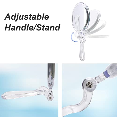 30x Magnifying Handheld Mirror with 2-Sided Adjustable Stand