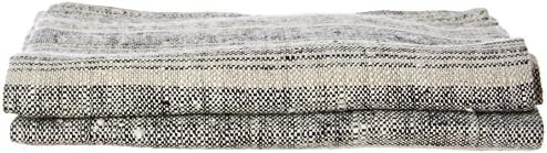 LinenMe 14x17 Guest Towels Soft absorbent BlackNatural Striped