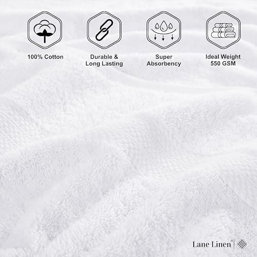 16-Piece Luxury Cotton Bath Towels Set - Soft Absorbent 100 Cotton Towels