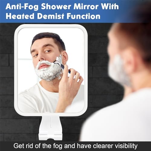 Professional Heated Anti-Fog Shower Mirror for Shaving Reusable Durable Efficient