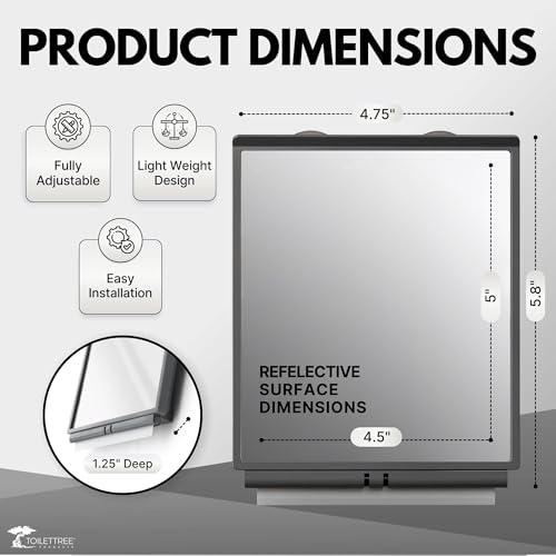 ToiletTree Products Fogless Shower Mirror