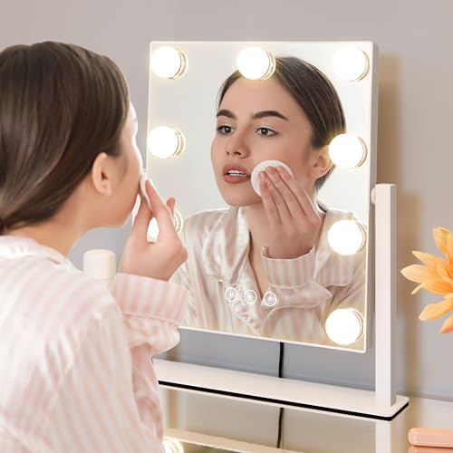 Elegant Vanity Mirror with 3 Colors Lighting