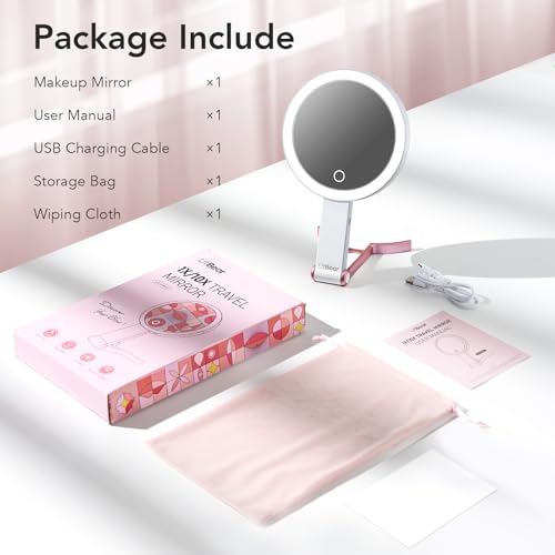 LitBear Rechargeable Dual-Sided Makeup Mirror