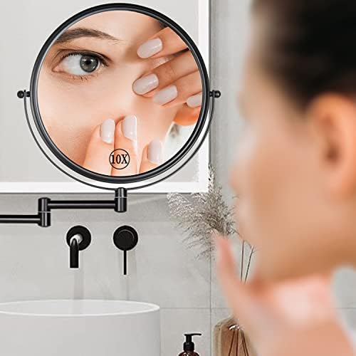 CLUS Wall-Mounted Double Sided 10X Makeup Mirror
