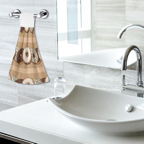 Seamless with Donut Kitchen Hanging Hand Towels