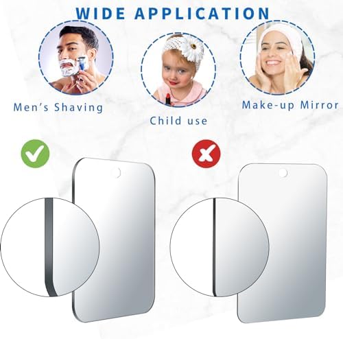 Premium Shatterproof Shower Mirror for Shaving Makeup