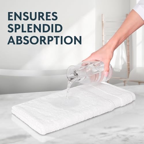 Luxury Cotton Washcloths Soft Durable White
