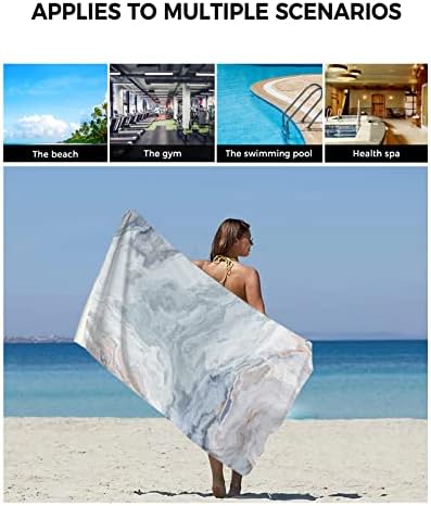 Chic Multi-Color Marble Bathroom Towels Set