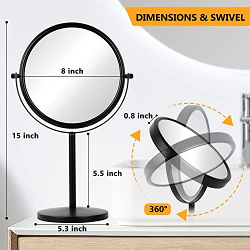 ALHAKIN 10x Magnifying Makeup Mirror Swivel Tabletop for detailed beauty