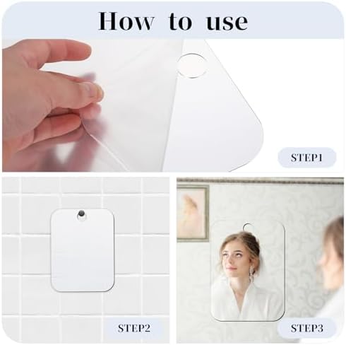 Anti-Fog Compact Mirror for Shaving Portable