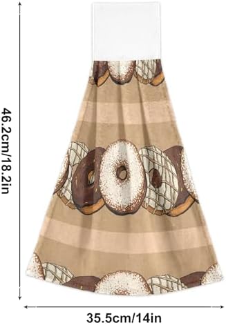 Seamless with Donut Kitchen Hanging Hand Towels