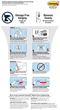 Command Fog Resistant Mirror 2-Water-Resistant Strips BATH15-ES