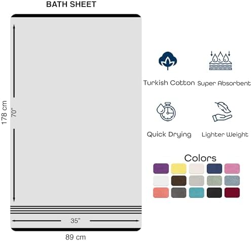 Hawmam Linen Bath Towels Jumbo 2-Pack