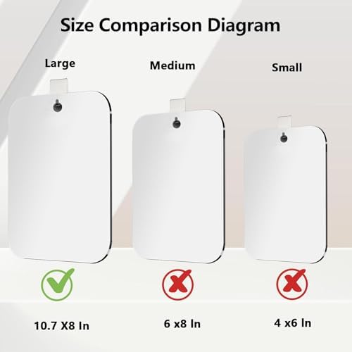 2 Pack Shaver Mirror for Men and Women Shatterproof 107x8-inch