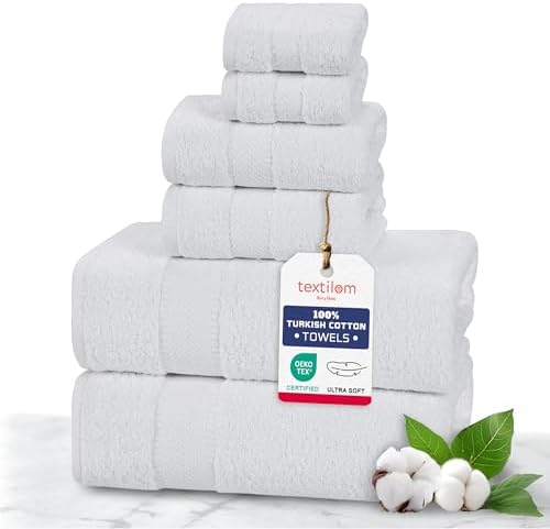 Luxury 100 Turkish Cotton Bath Towels Set for Home