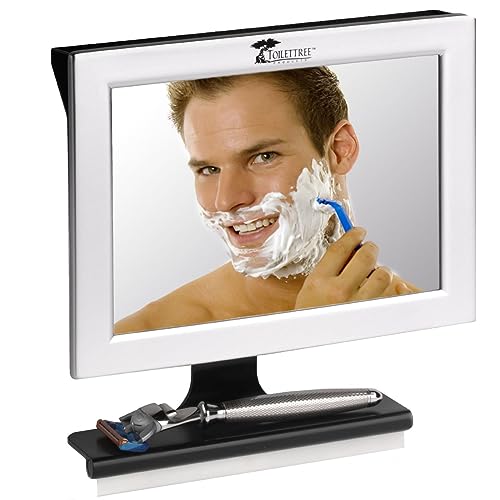 ToiletTree Products Anti-Fog Shower Mirror with Squeegee