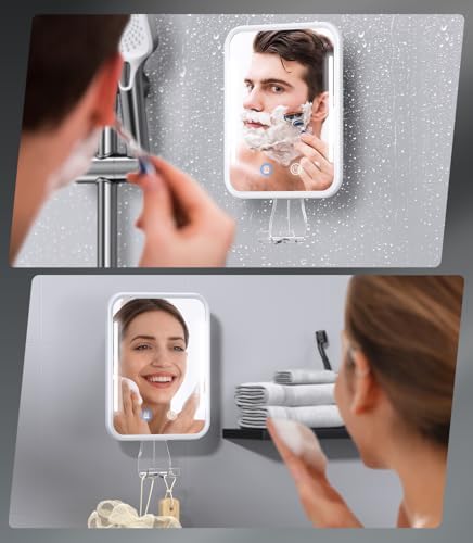 Gospire Heated Shower Mirror Fog-Free Rechargeable