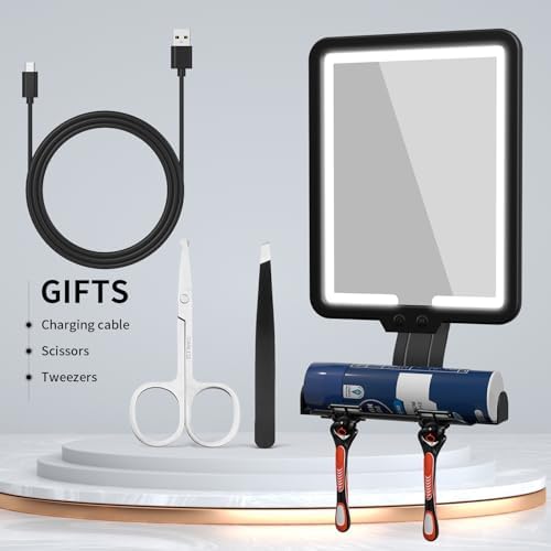 Preheat Digital Folding Mirror for Efficient Shaving