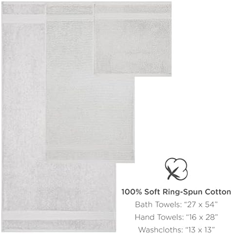 Luxury 12-Pack Cotton Washcloths