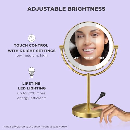 Stylish Lighted Makeup Mirror for Grooming