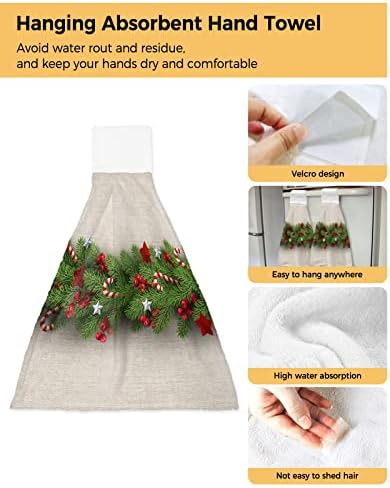 High-Quality Christmas Kitchen Towels with Festive Holly Candy Christmas Tree Design