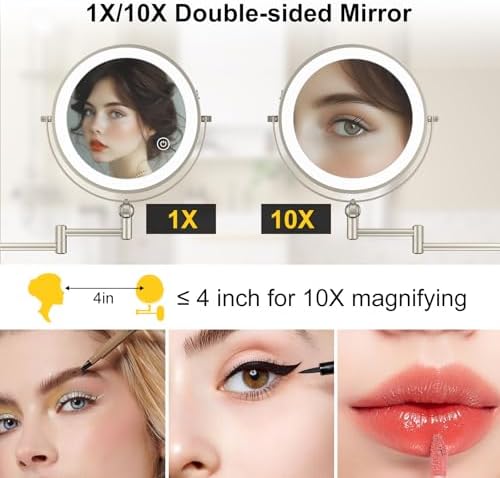 IMIKONA 9 Wall-Mounted Makeup Mirror