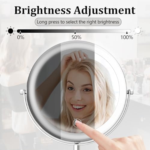 Vanity Mirror with Dual Views Lighting and Battery