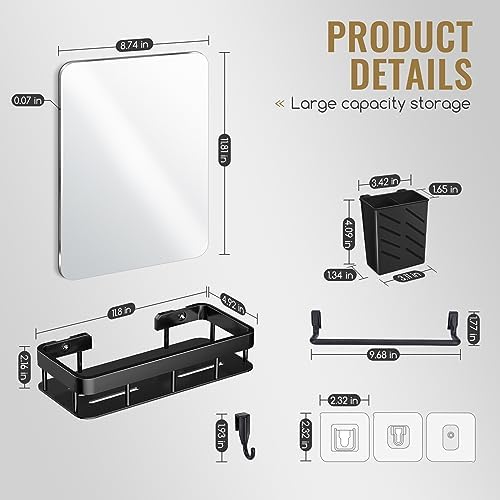 Fog-Free Acrylic Showers Shave Mirror Set