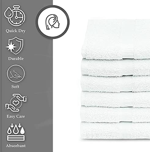 GOLDTEXTILES 60-Piece 22x44 Cotton Blend Bath Towels Lightweight Durable Multi-Purpose