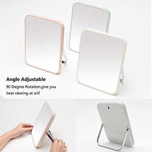 YEAKE - Compact Portable Makeup Mirror with Adjustable Stand