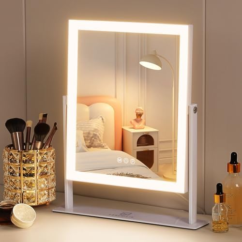 Fenchelin Smart Vanity Mirror with 360-Degree Rotation 144 LED Lights