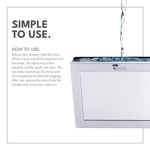 ToiletTree Products Anti-Fog Shower Mirror with Squeegee