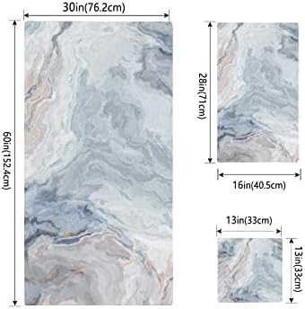 Chic Multi-Color Marble Bathroom Towels Set