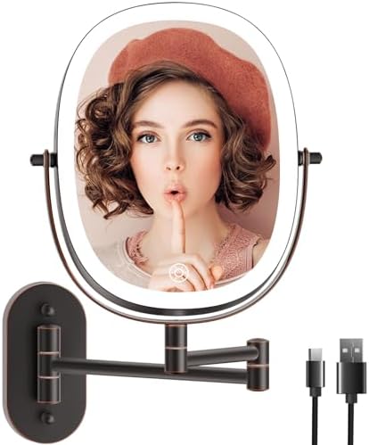 Rechargeable Wall-Mounted Makeup Mirror