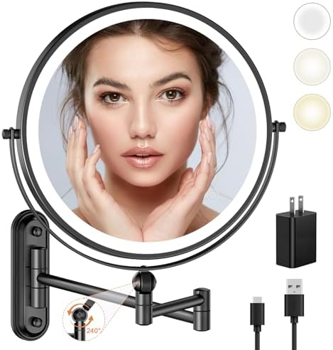 9 Confident Beauty Vanity Mirror with Rechargeable Light Adjustable Features