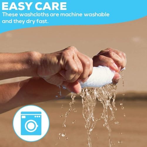 Cotton Washcloths White Set of 40 12 x 12