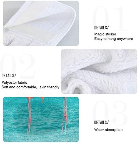 2 Pack Summer Flamingo Hand Towels Doormat to Sink